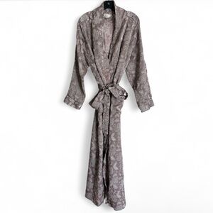 VINTAGE JUDITH HART Floral Jacquard Kimono Robe | Medium